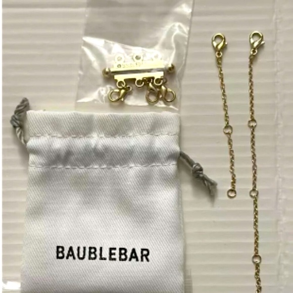 ✨Innovative BaubleBar Build Your Own Necklace Clasp + 2" & 4" Necklace Extender✨ - Picture 2 of 16